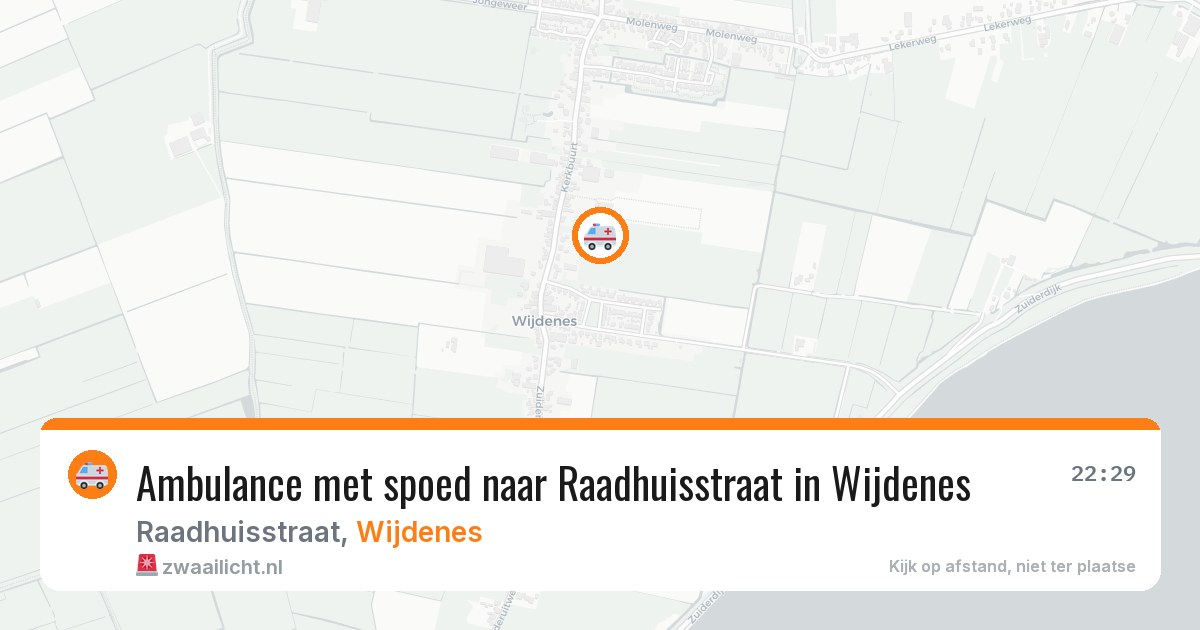 Ambulance met spoed naar Raadhuisstraat in Wijdenes — 9 jul 2026
