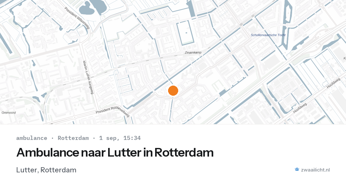 Ambulance naar Lutter in Rotterdam — 1 sep 2026