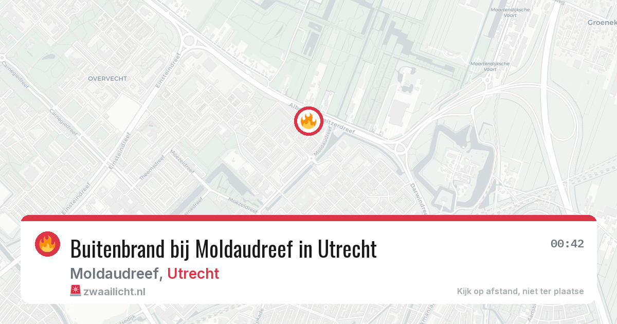 Buitenbrand bij Moldaudreef in Utrecht — 9 jul 2026