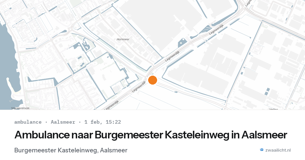 Ambulance naar Burgemeester Kasteleinweg in Aalsmeer — 1 feb 2026