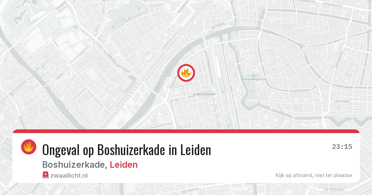 Ongeval op Boshuizerkade in Leiden — 8 aug 2026