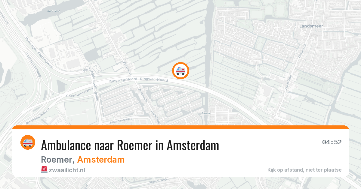 Ambulance naar Roemer in Amsterdam — 30 jun 2026