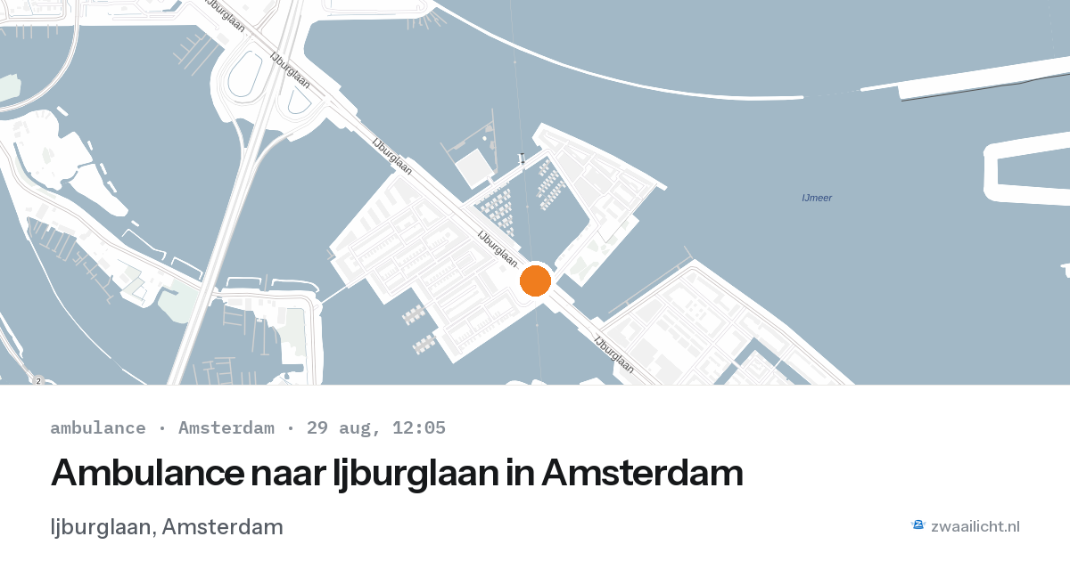 Ambulance naar Ijburglaan in Amsterdam — 29 aug 2026