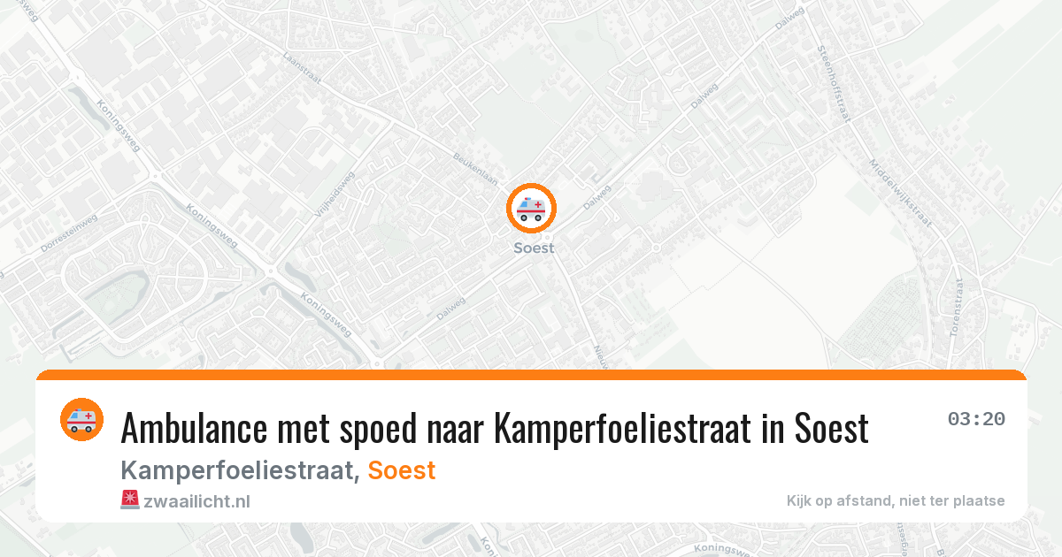 Ambulance met spoed naar Kamperfoeliestraat in Soest — 9 mei 2026