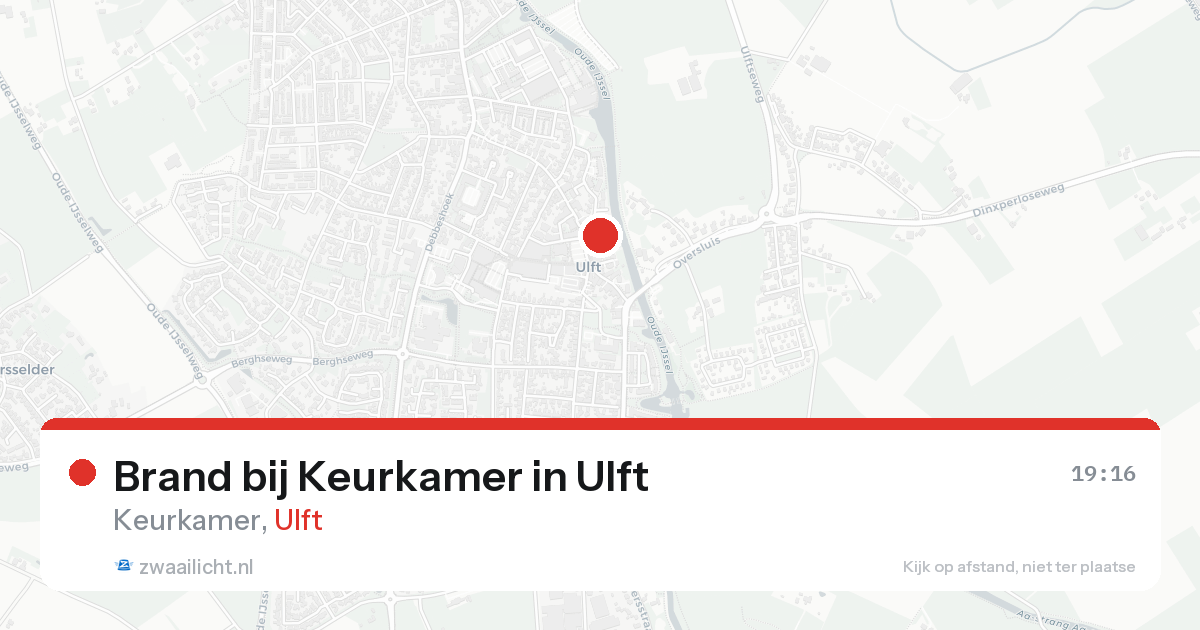 Brand bij Keurkamer in Ulft — 16 aug 2026