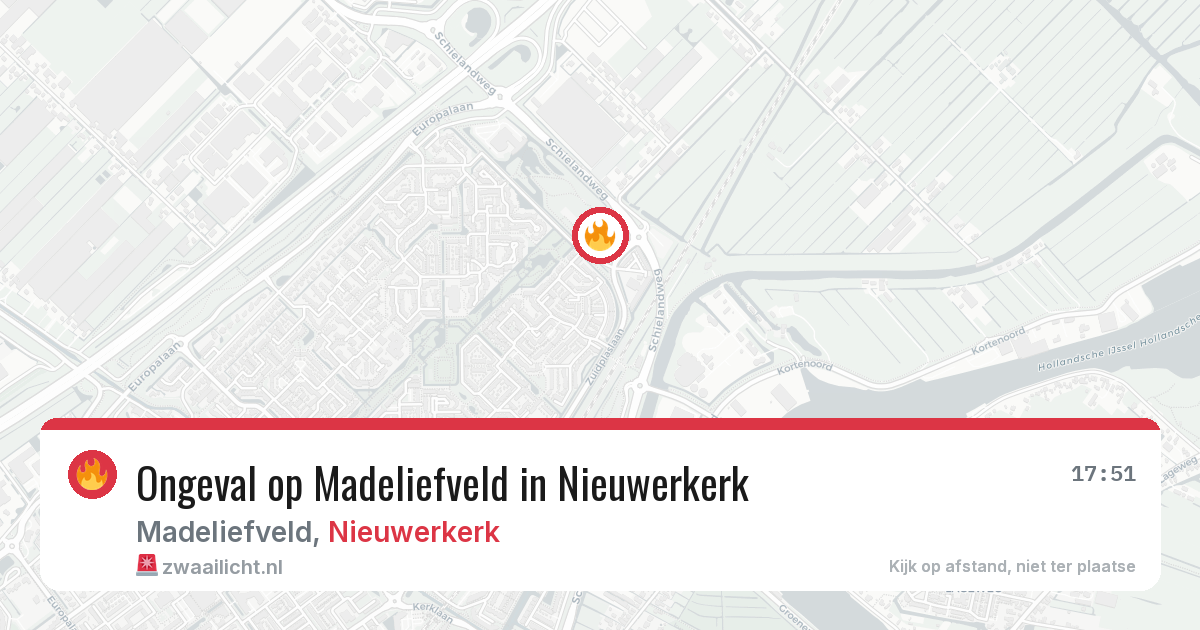 Ongeval op Madeliefveld in Nieuwerkerk — 19 jun 2026