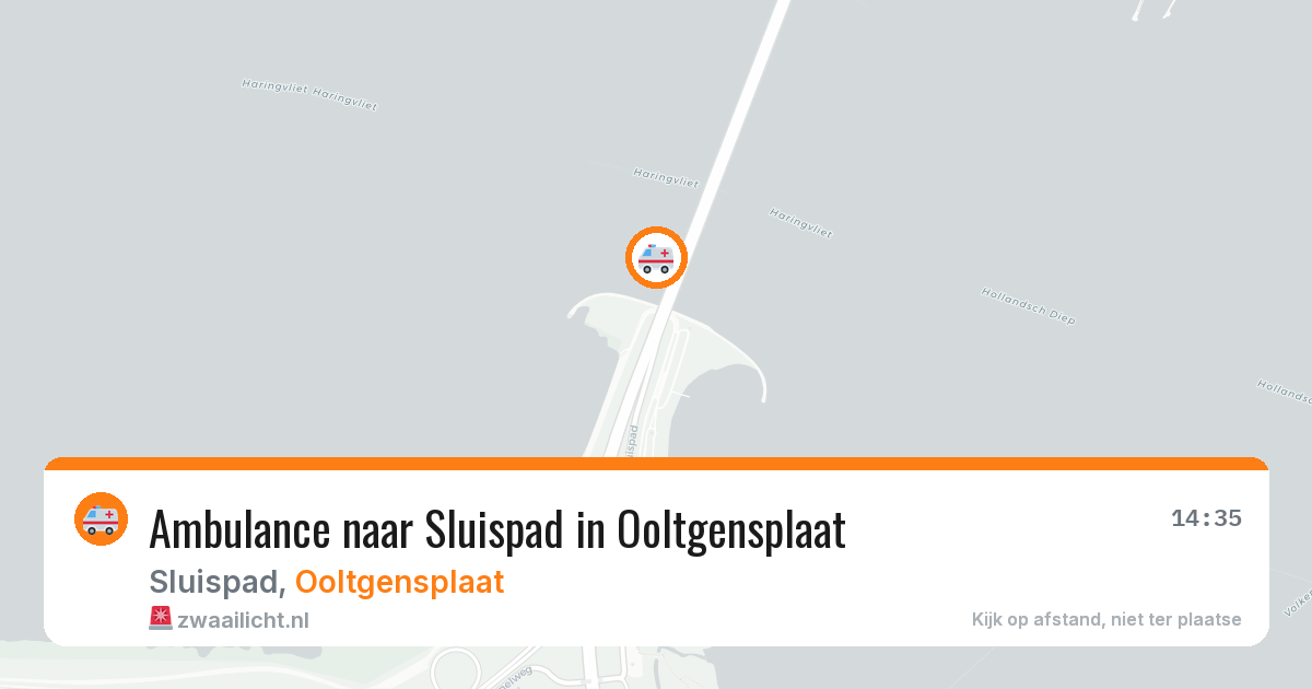 Ambulance naar Sluispad in Ooltgensplaat — 6 apr 2026