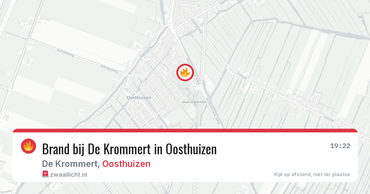 Brand bij De Krommert in Oosthuizen — 3 apr 2026
