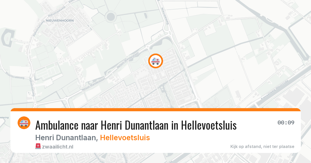 Ambulance naar Henri Dunantlaan in Hellevoetsluis — 3 mei 2026