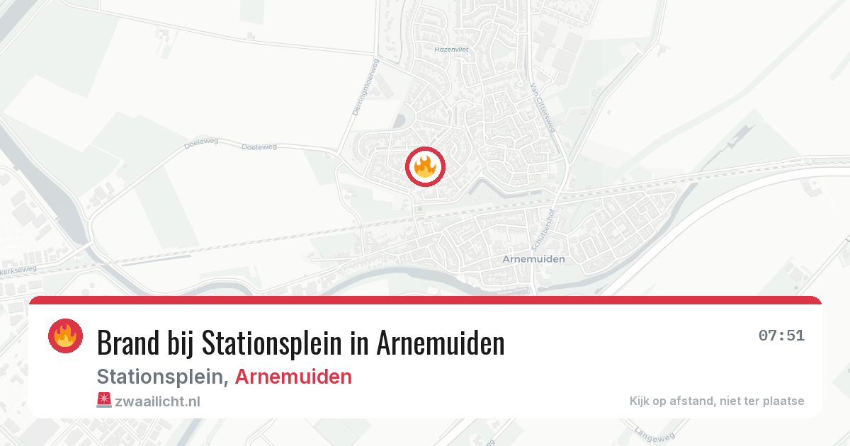 Brand bij Stationsplein in Arnemuiden — 29 jun 2026