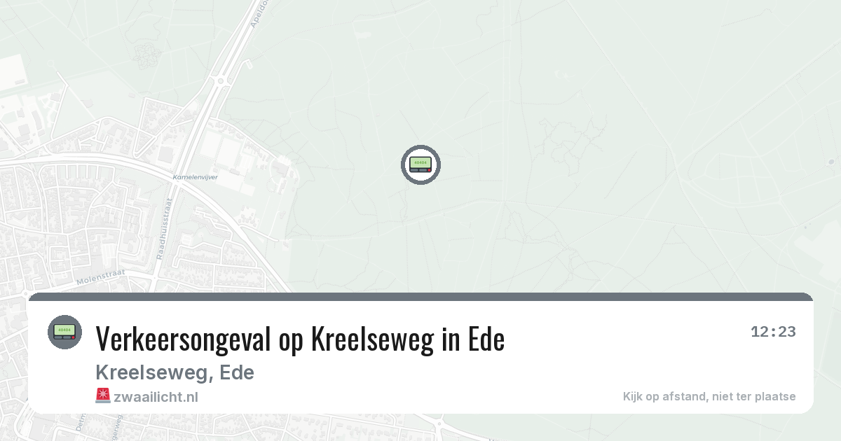 Verkeersongeval op Kreelseweg in Ede — 9 aug 2026