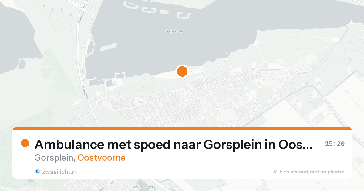 Ambulance met spoed naar Gorsplein in Oostvoorne — 21 aug 2026
