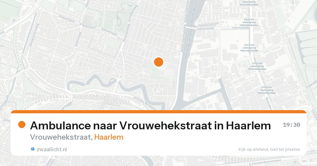 Ambulance naar Vrouwehekstraat in Haarlem — 18 aug 2026