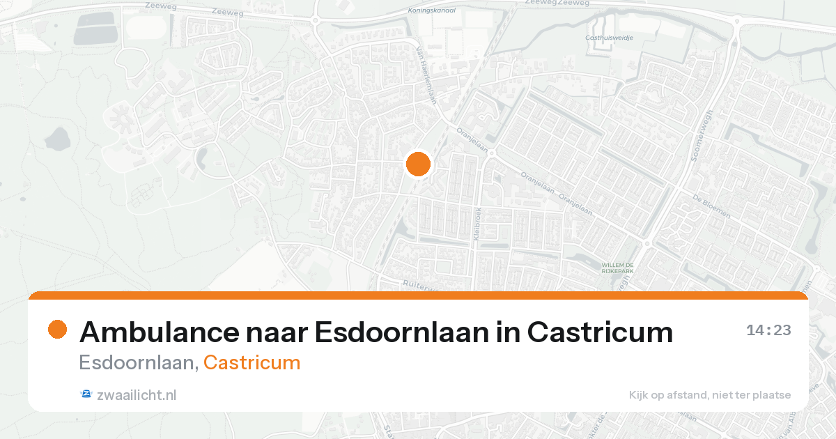 Ambulance naar Esdoornlaan in Castricum — 16 aug 2026