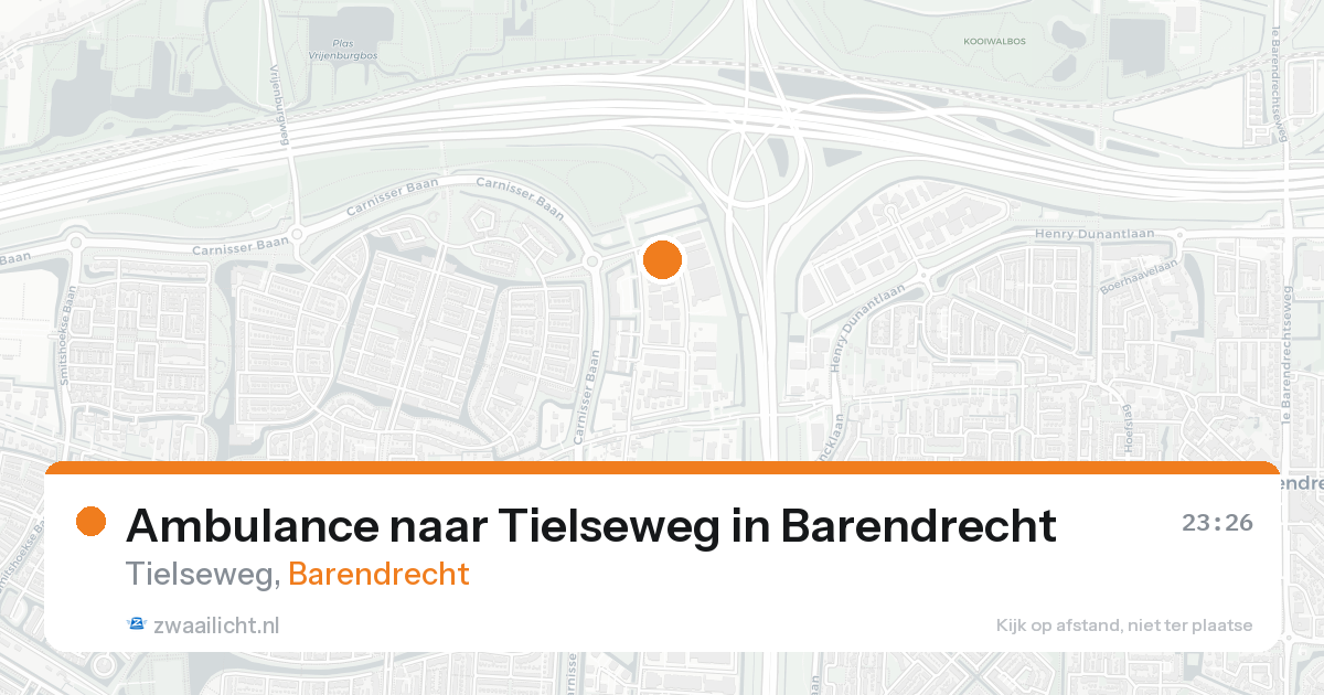 Ambulance naar Tielseweg in Barendrecht — 25 aug 2026