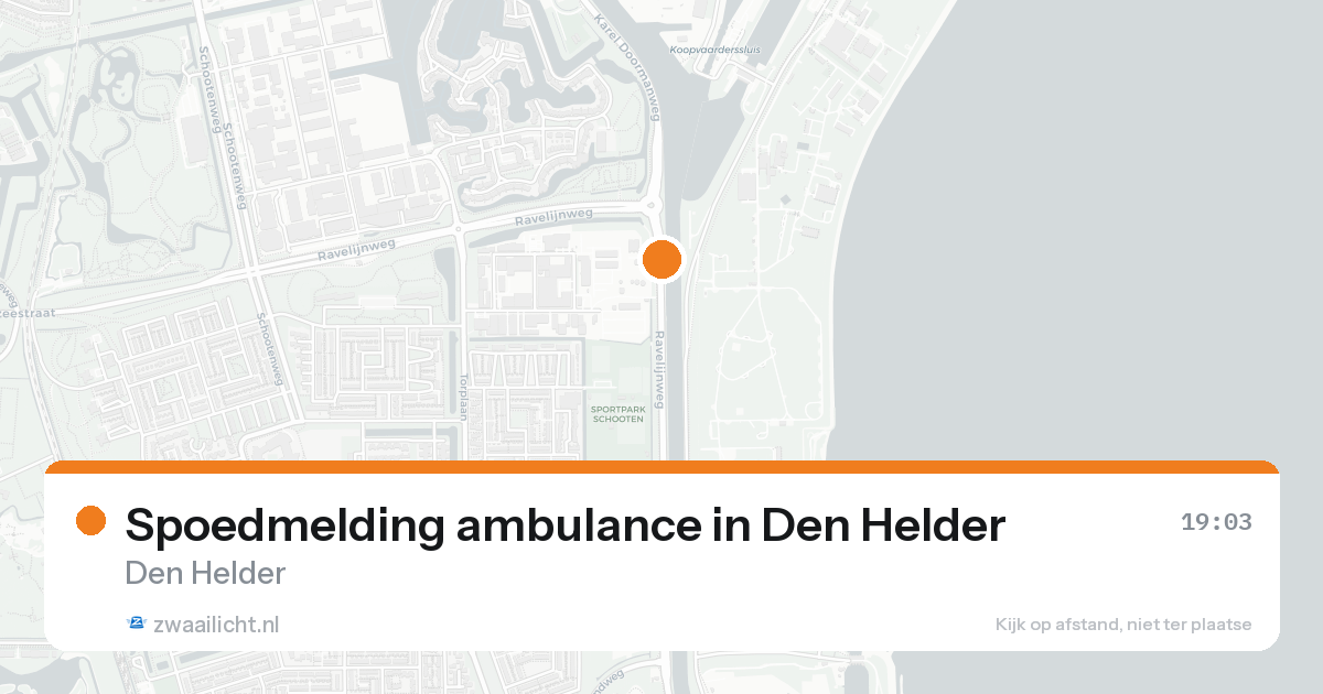 Spoedmelding ambulance in Den Helder — 19 aug 2026