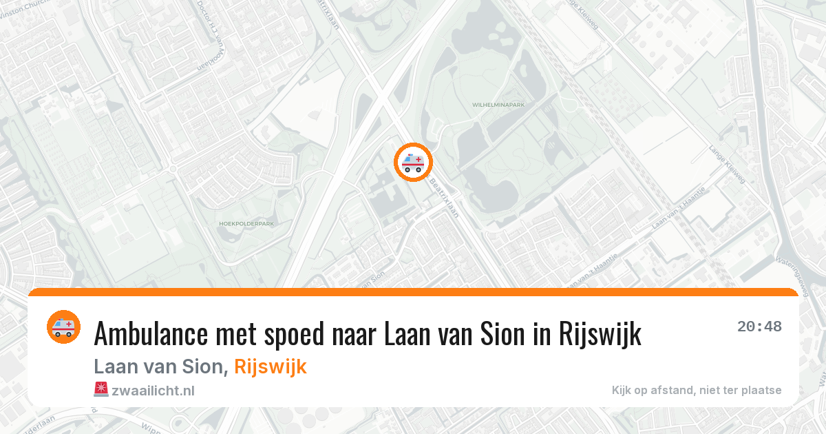 Ambulance met spoed naar Laan van Sion in Rijswijk — 13 mei 2026