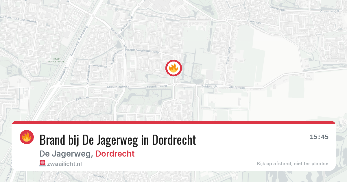 Brand bij De Jagerweg in Dordrecht — 2 mrt 2026