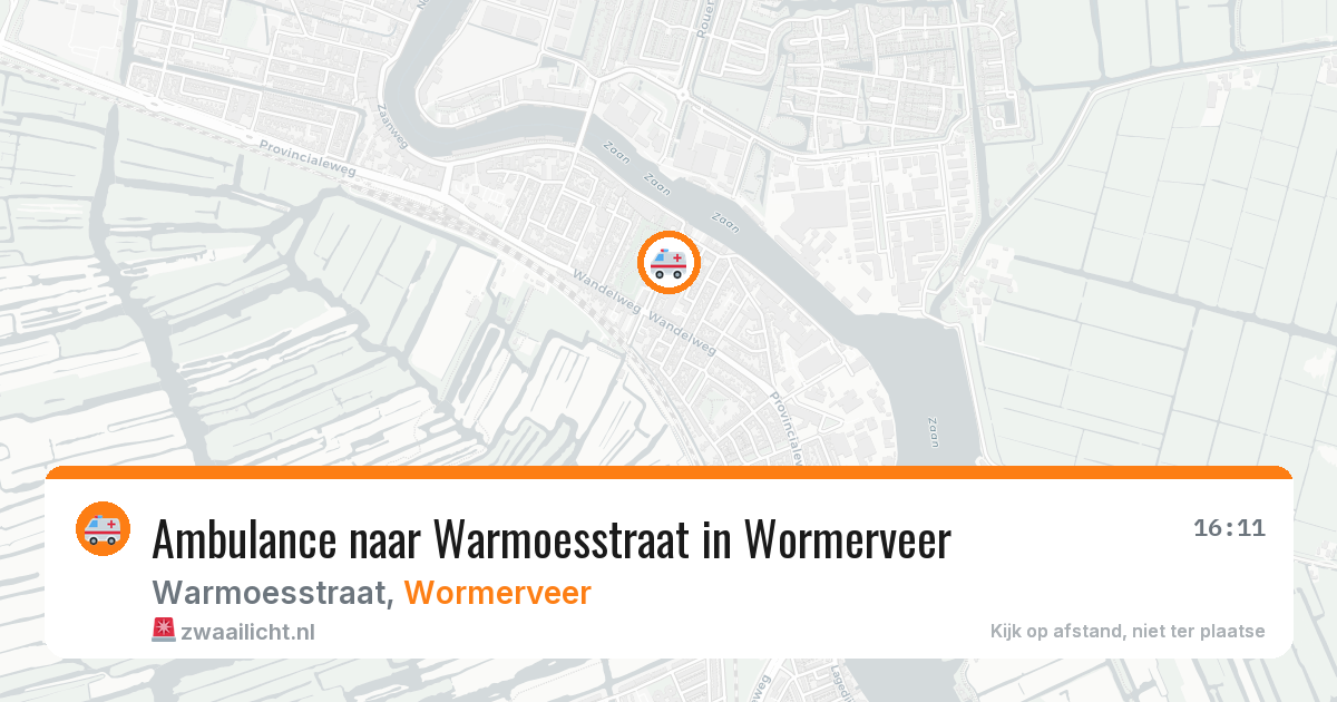 Ambulance naar Warmoesstraat in Wormerveer — 11 jul 2026