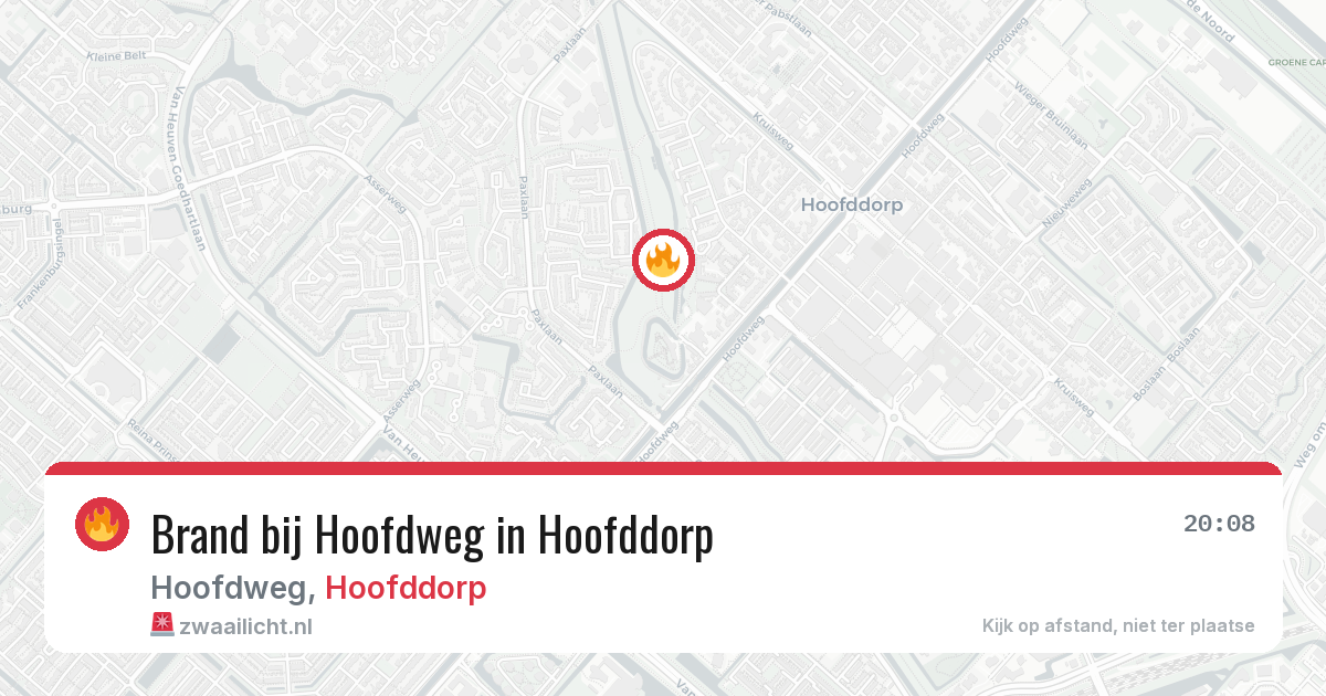 Brand bij Hoofdweg in Hoofddorp — 28 mrt 2026