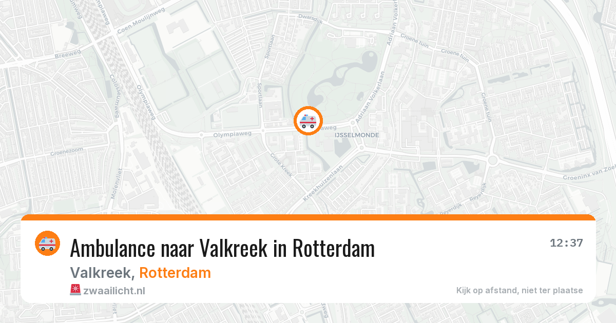 Ambulance naar Valkreek in Rotterdam — 29 jan 2026