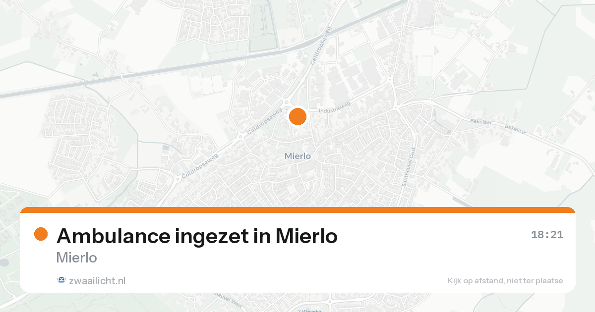 Ambulance ingezet in Mierlo — 30 jan 2026