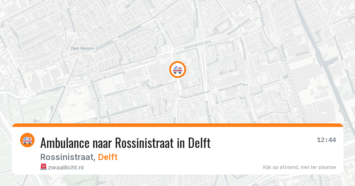 Ambulance naar Rossinistraat in Delft — 1 jul 2026