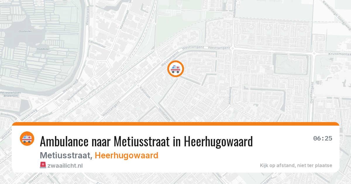 Ambulance naar Metiusstraat in Heerhugowaard — 12 aug 2026