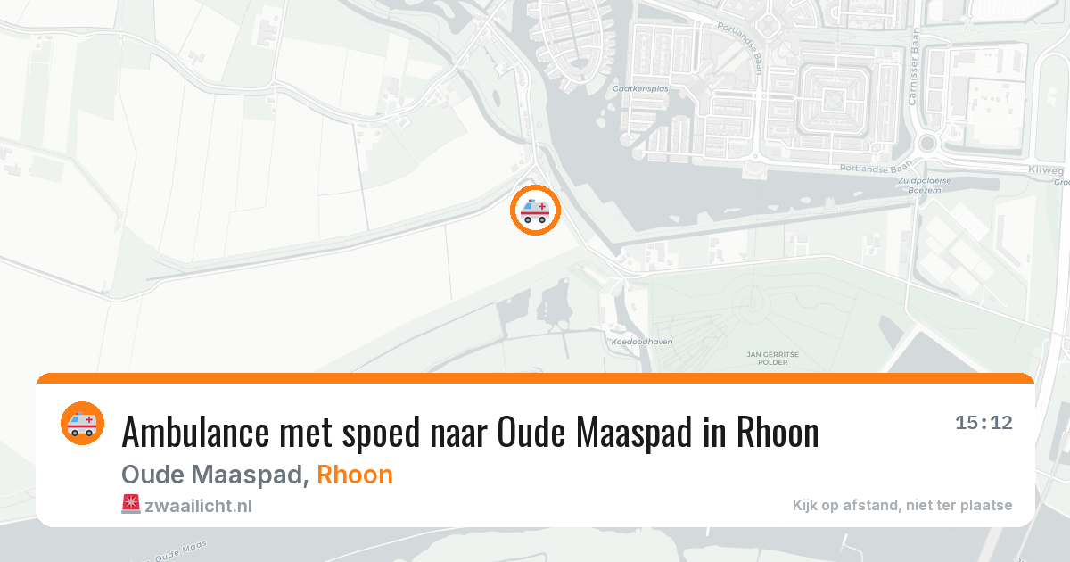 Ambulance met spoed naar Oude Maaspad in Rhoon — 27 jun 2026
