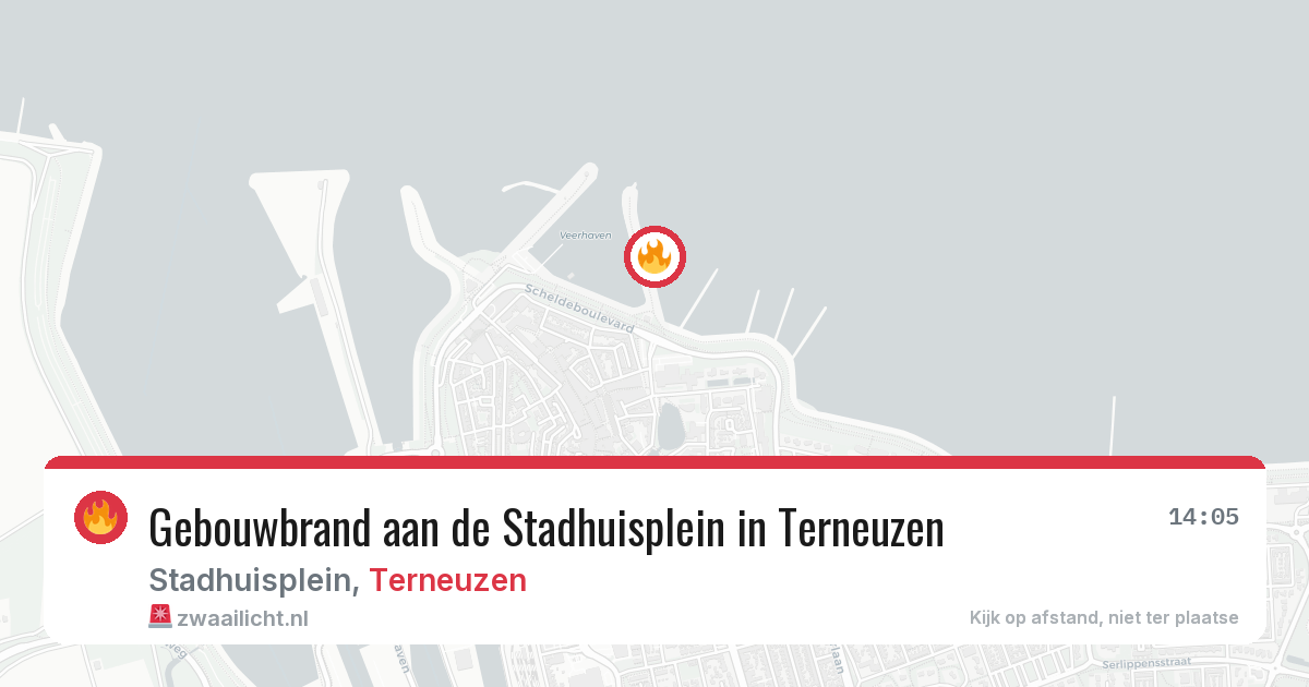 Gebouwbrand aan de Stadhuisplein in Terneuzen — 12 feb 2026