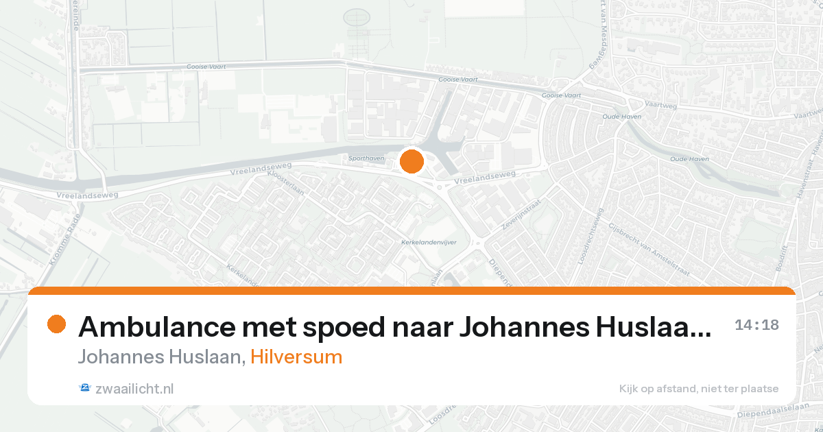 Ambulance met spoed naar Johannes Huslaan in Hilversum — 21 aug 2026