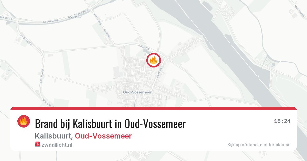 Brand bij Kalisbuurt in Oud-Vossemeer — 2 mrt 2026