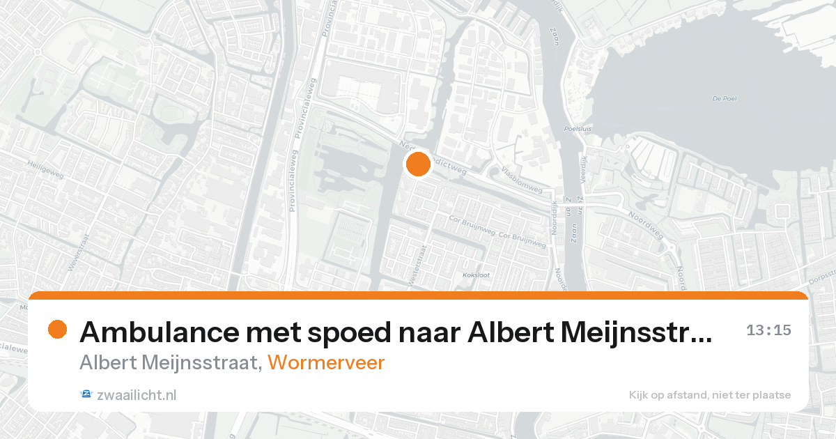 Ambulance met spoed naar Albert Meijnsstraat in Wormerveer — 3 jul 2026