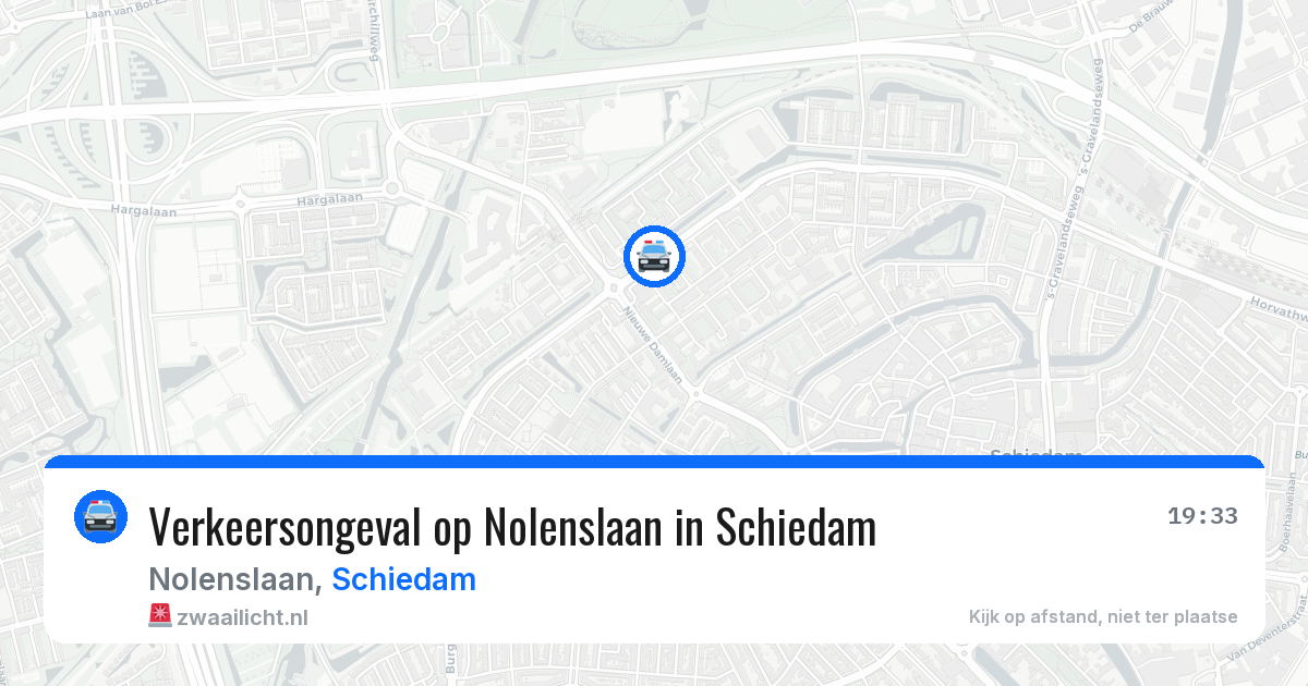 Verkeersongeval op Nolenslaan in Schiedam — 1 aug 2026