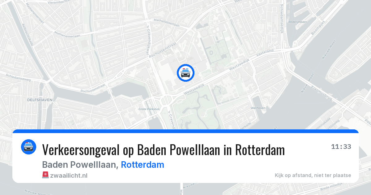 Verkeersongeval op Baden Powelllaan in Rotterdam — 6 apr 2026