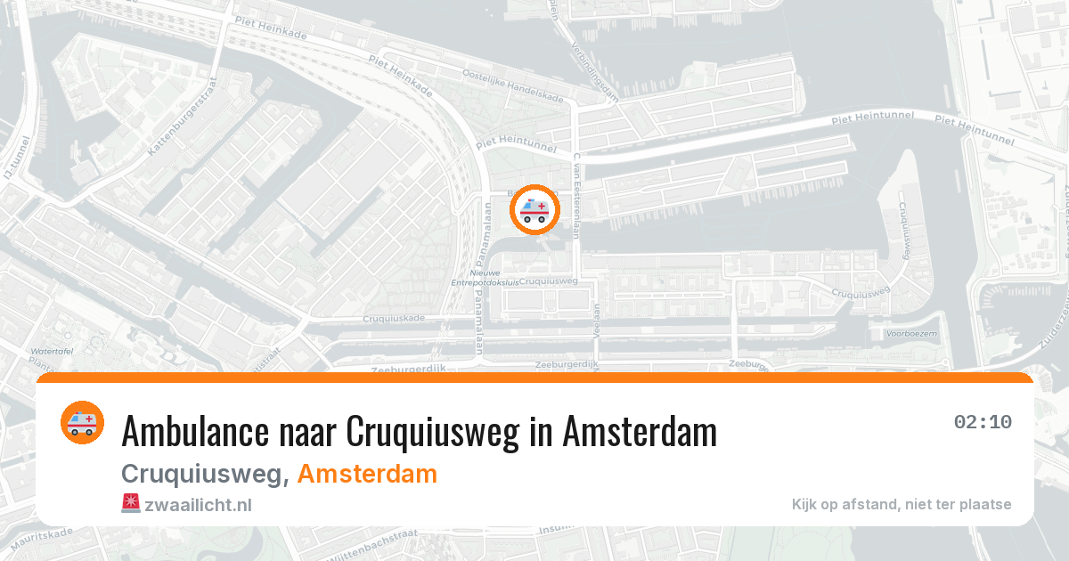 Ambulance naar Cruquiusweg in Amsterdam — 30 jul 2026