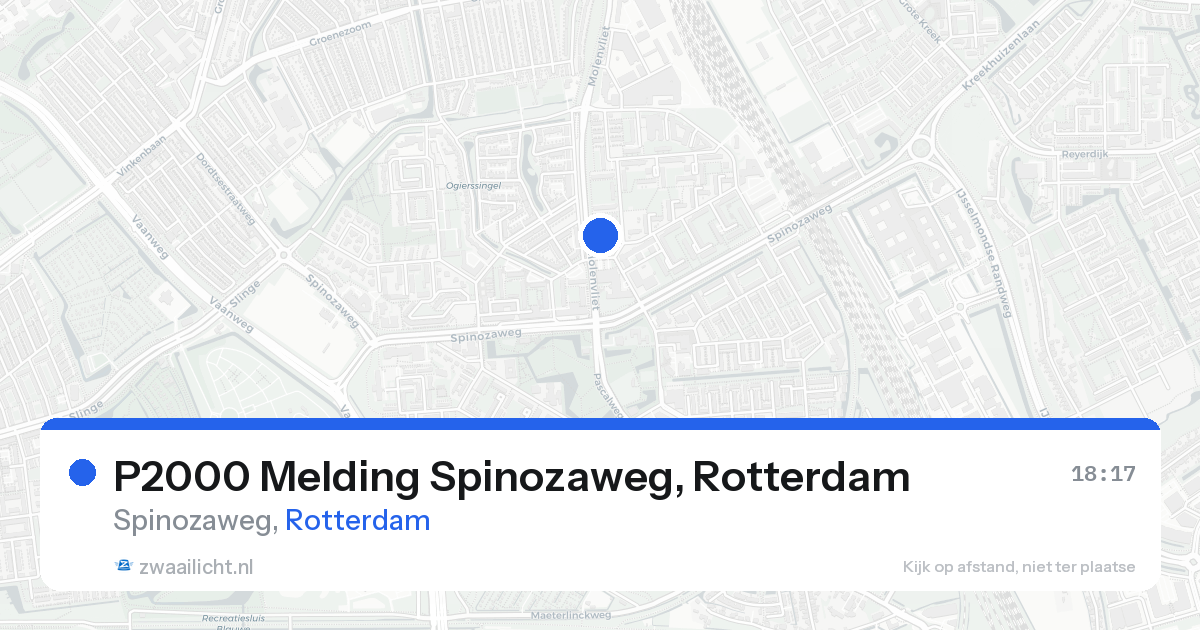 P2000 Melding Spinozaweg, Rotterdam — 23 aug 2026