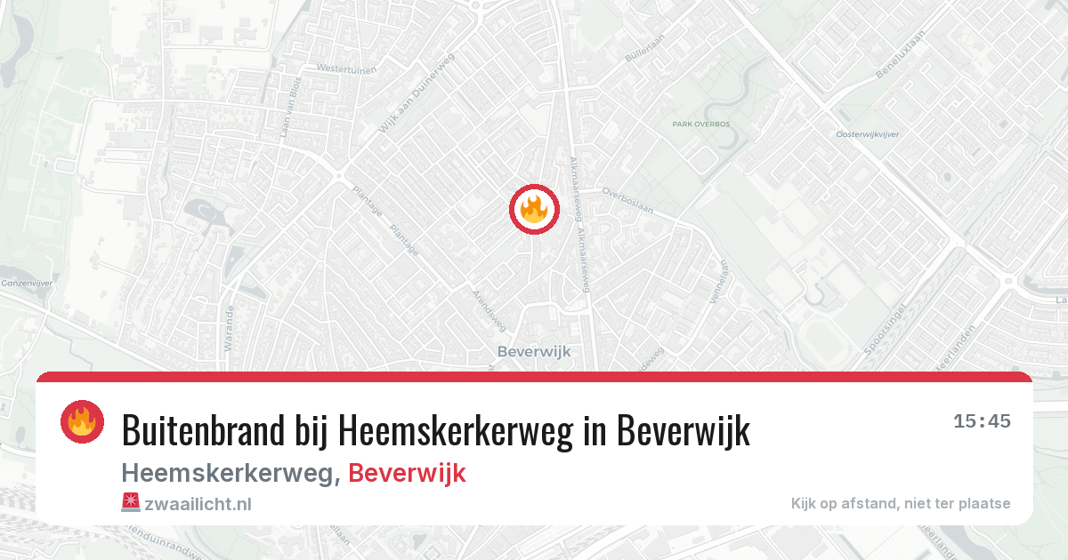 Buitenbrand bij Heemskerkerweg in Beverwijk — 12 jun 2026