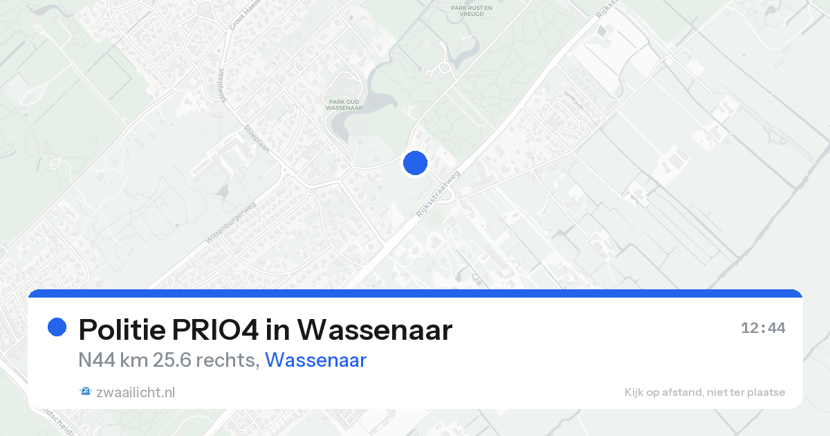 Politie PRIO4 in Wassenaar — 17 aug 2026 | 🚨 Zwaailicht.nl
