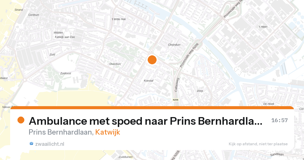 Ambulance met spoed naar Prins Bernhardlaan in Katwijk — 14 jun 2026