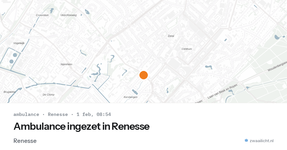 Ambulance ingezet in Renesse — 1 feb 2026