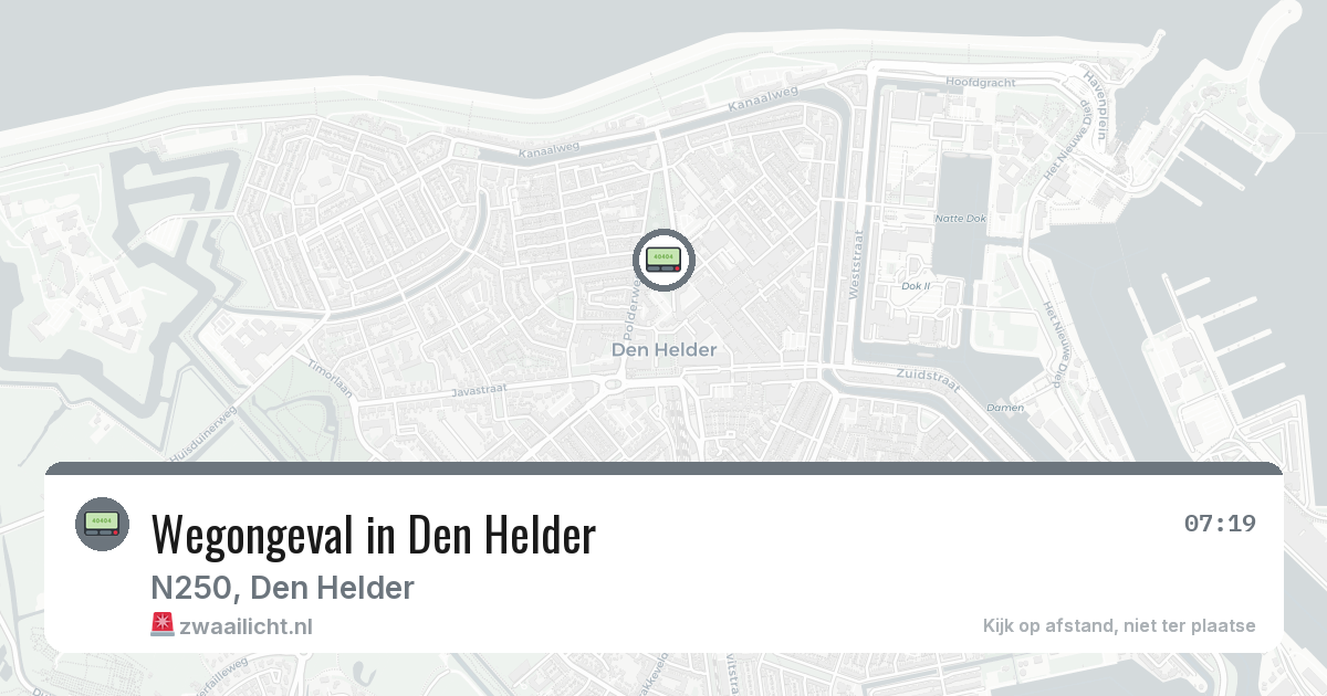 Wegongeval in Den Helder — 2 mrt 2026