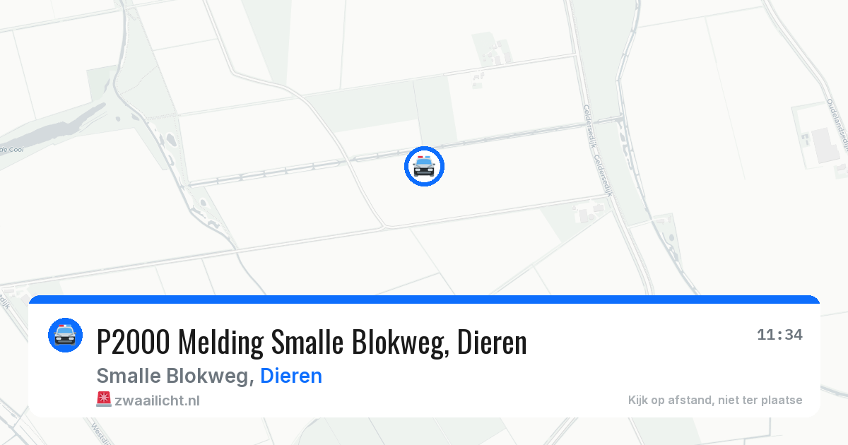 P2000 Melding Smalle Blokweg, Dieren — 28 jun 2026