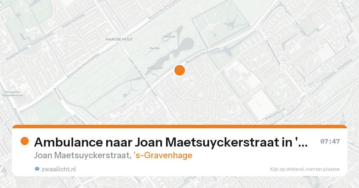 Ambulance naar Joan Maetsuyckerstraat in 's-Gravenhage — 31 jan 2026