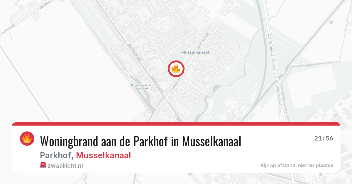 Woningbrand aan de Parkhof in Musselkanaal — 29 jun 2026