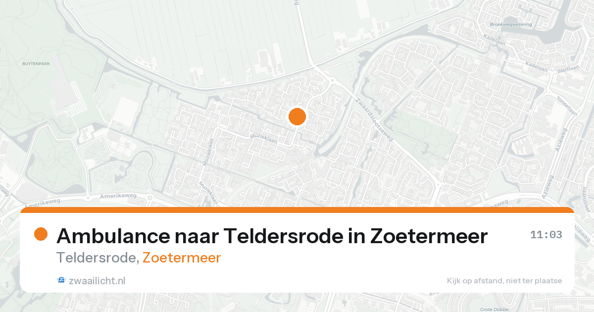 Ambulance naar Teldersrode in Zoetermeer — 20 aug 2026