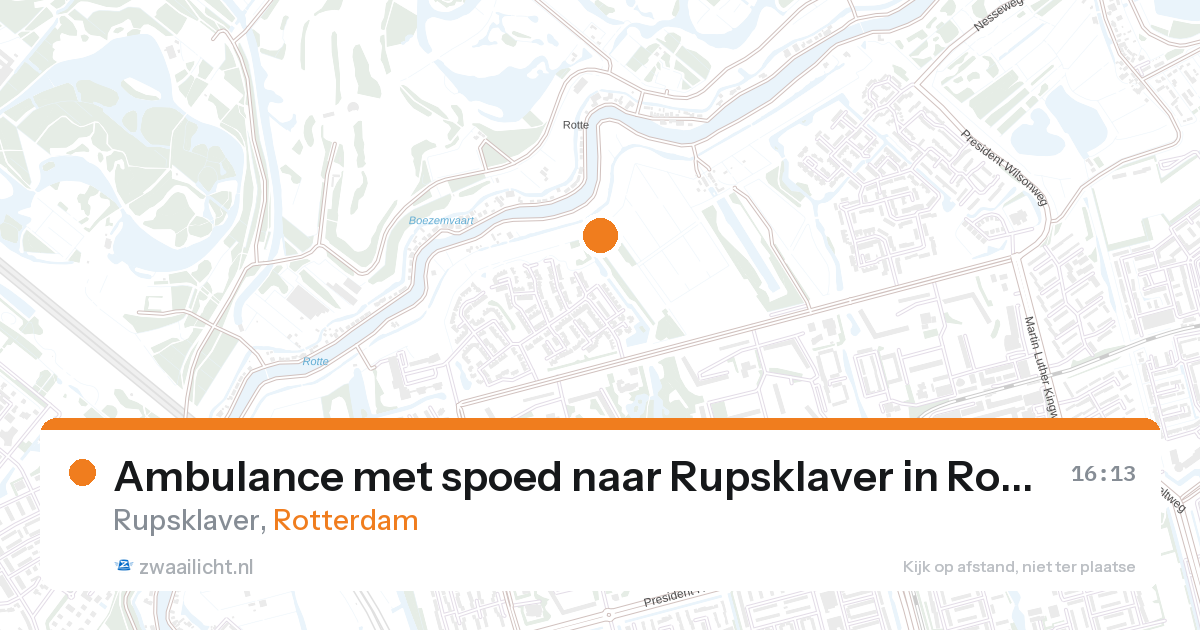 Ambulance met spoed naar Rupsklaver in Rotterdam — 28 aug 2026