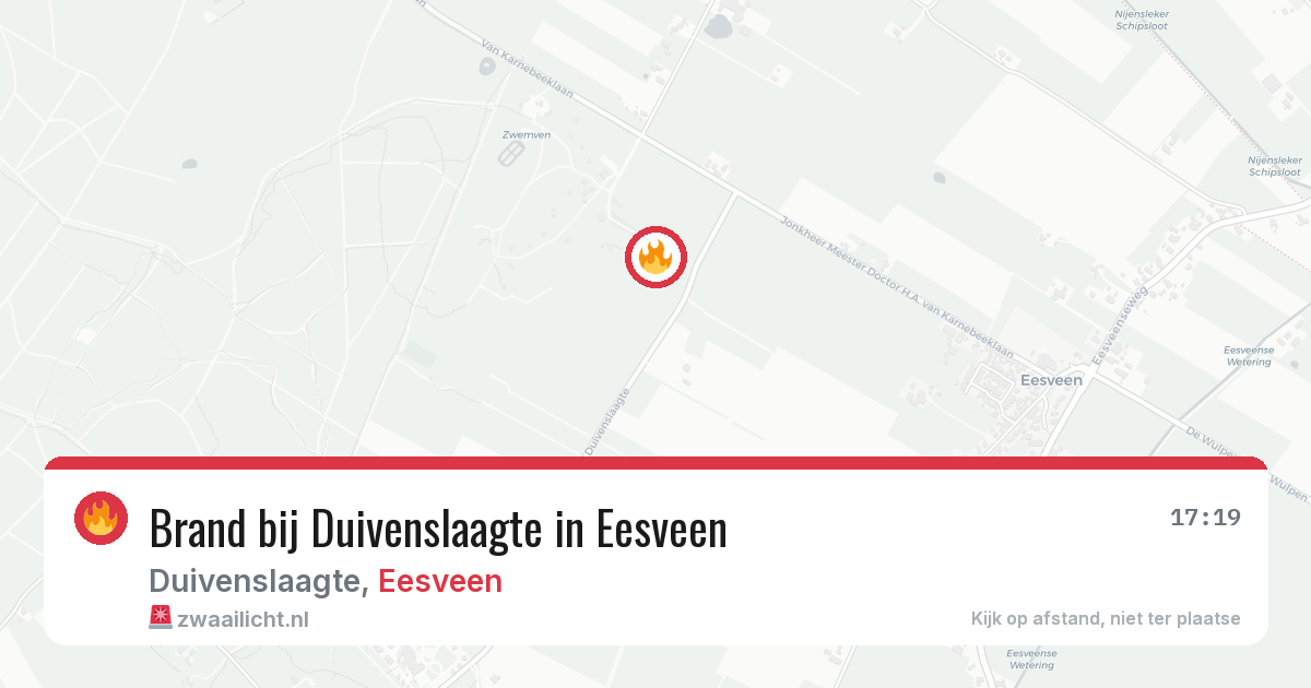 Brand bij Duivenslaagte in Eesveen — 20 jun 2026