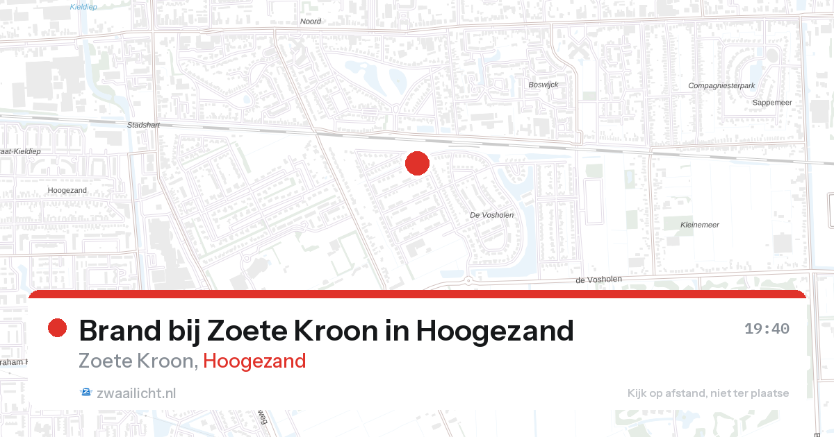 Brand bij Zoete Kroon in Hoogezand — 26 aug 2026