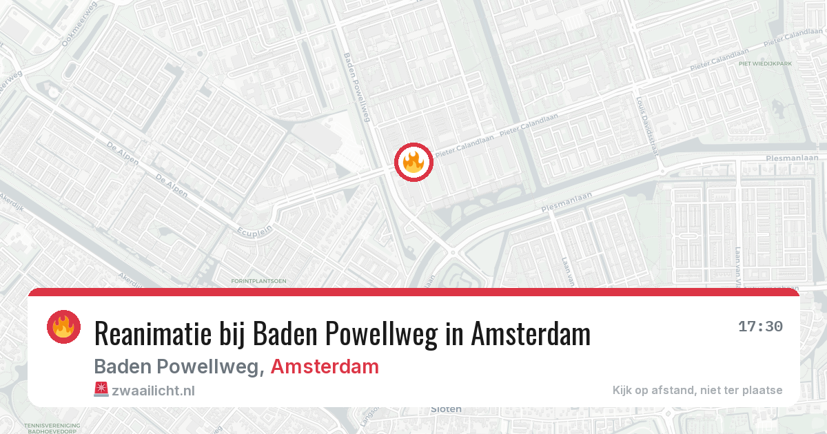 Reanimatie bij Baden Powellweg in Amsterdam — 12 jun 2026